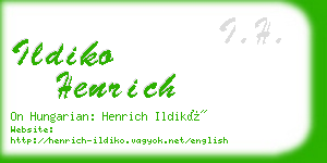 ildiko henrich business card